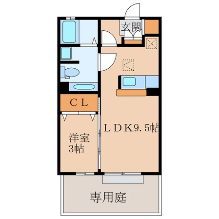 セジュール札元　Ａ棟の物件間取画像